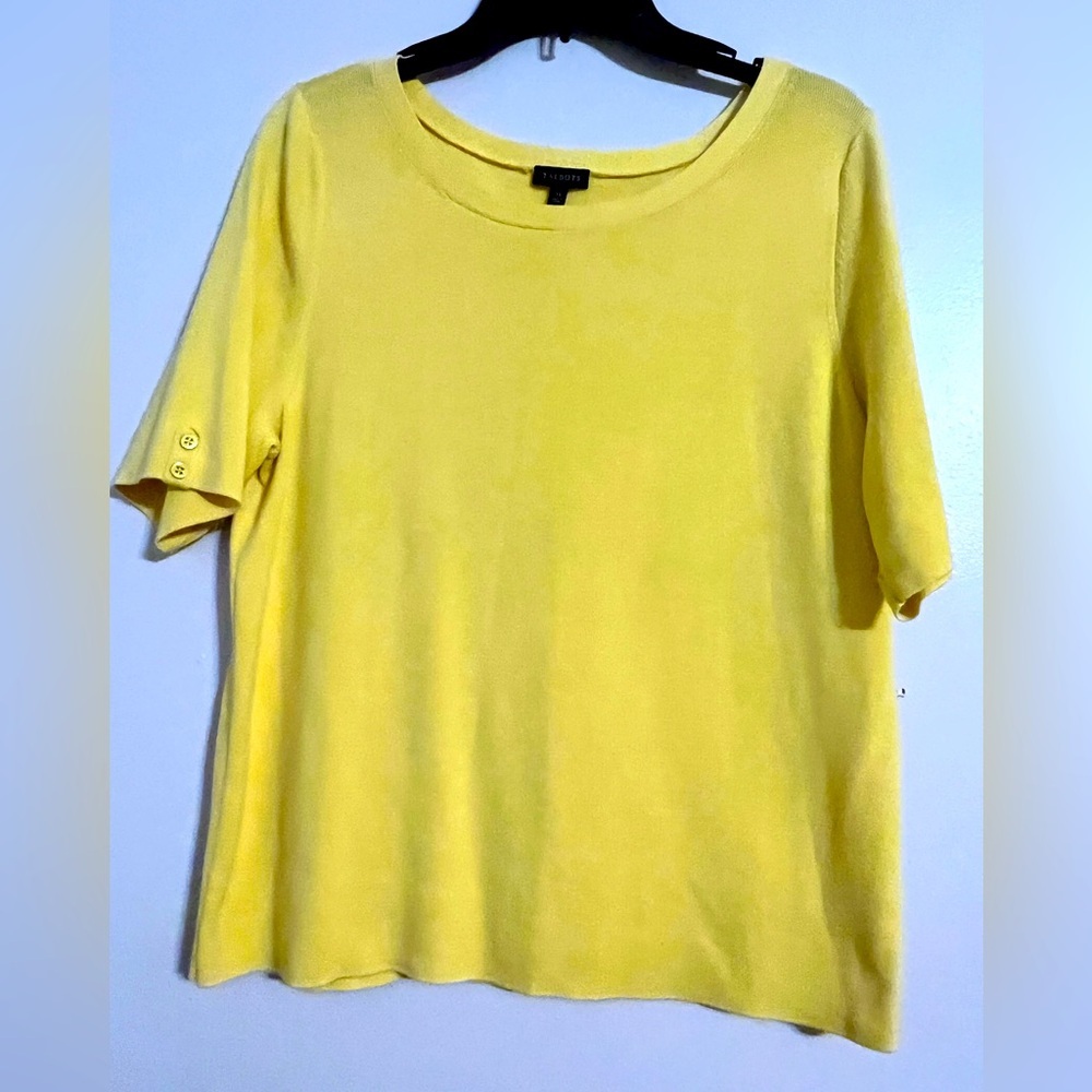 Talbots short sleeve sweater yellow size X-Large